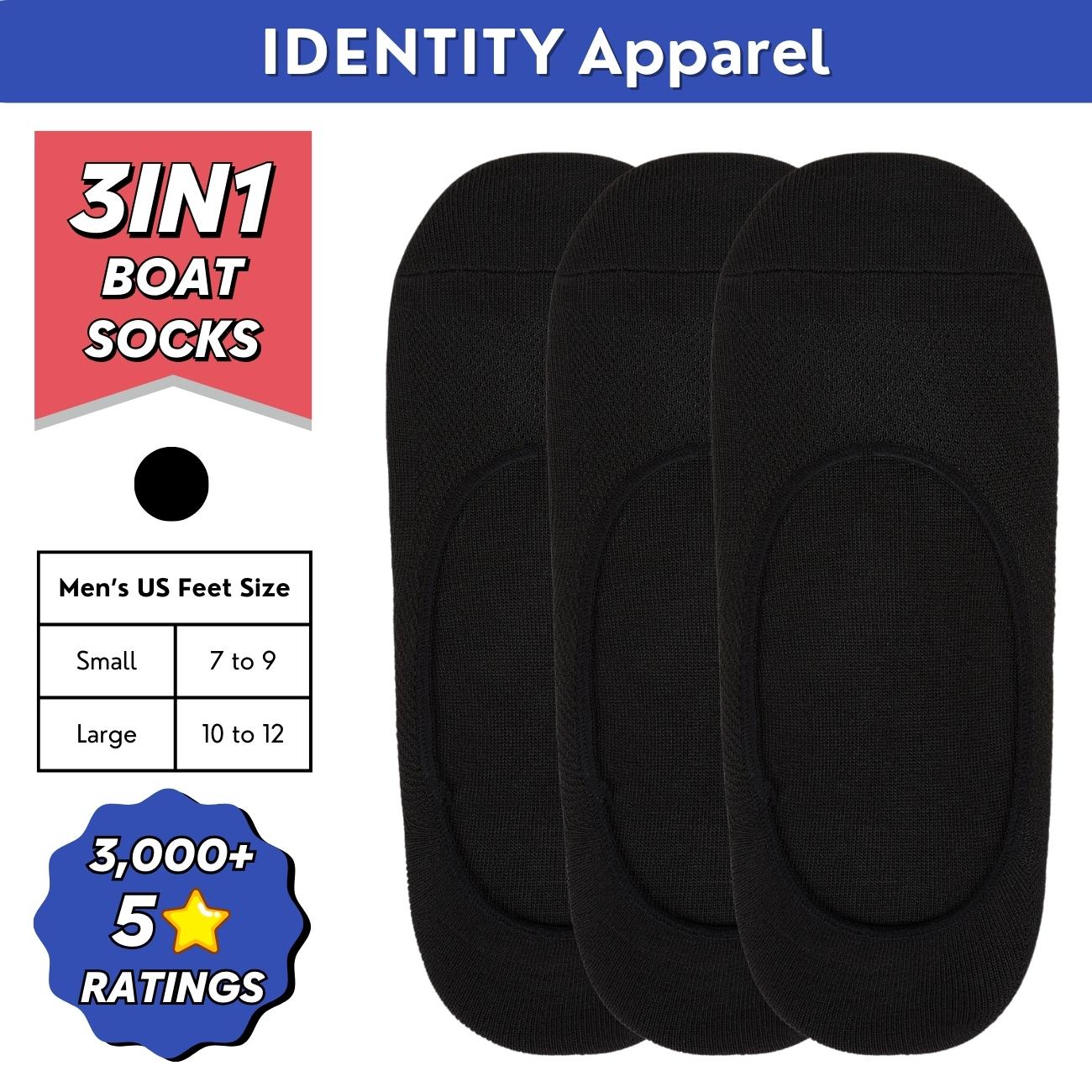 Plain Invisible No-Show Cotton Boat Socks - IDENTITY Apparel Shop
