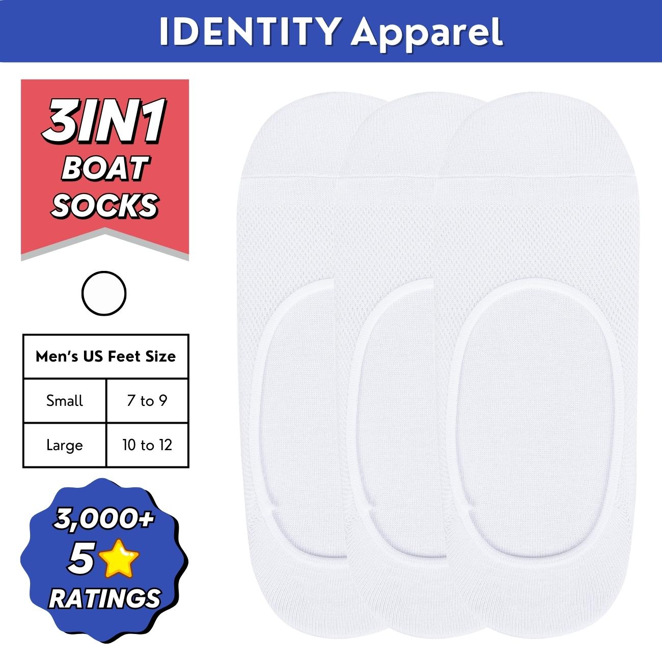 Plain Invisible No-Show Cotton Boat Socks - IDENTITY Apparel Shop