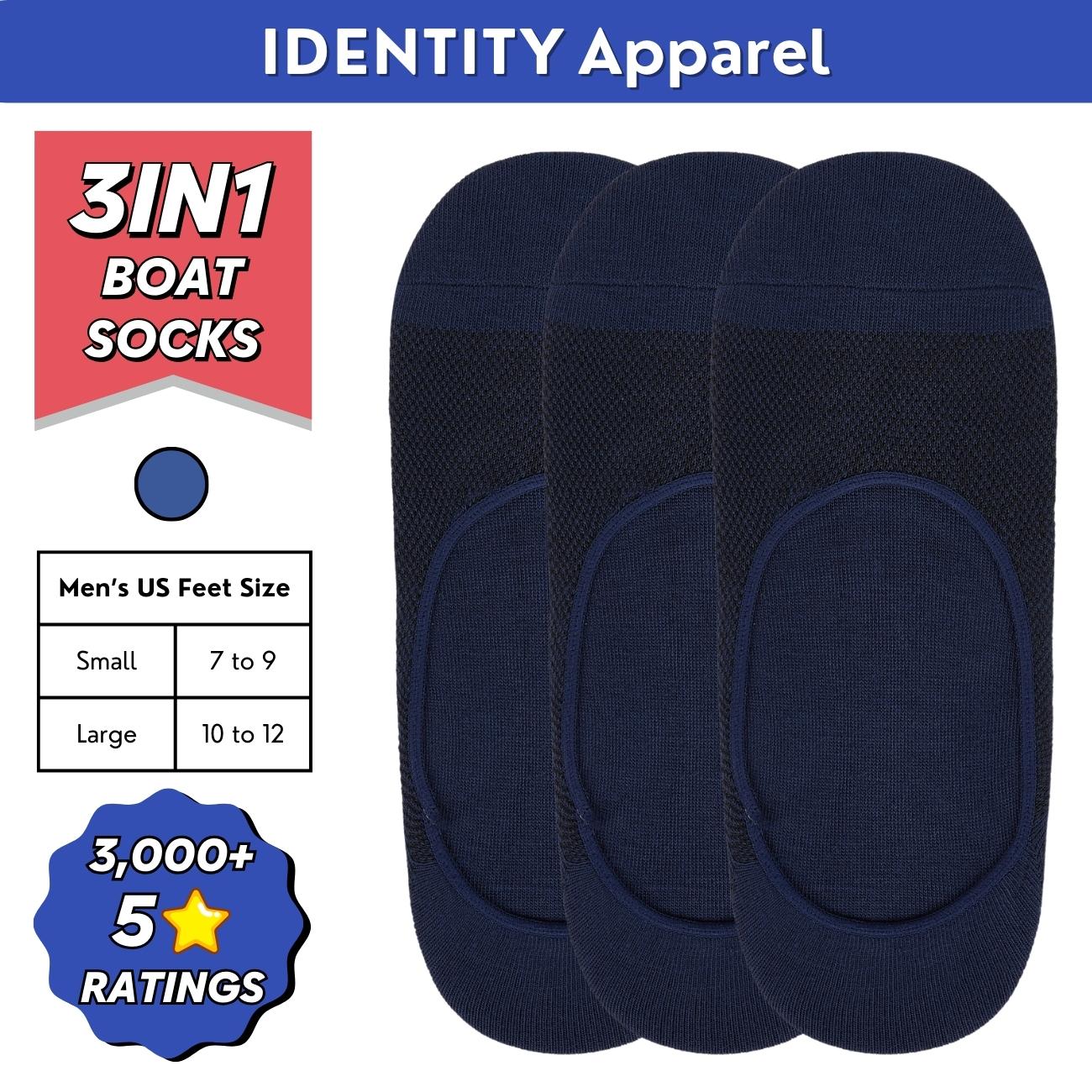 Plain Invisible No-Show Cotton Boat Socks - IDENTITY Apparel Shop