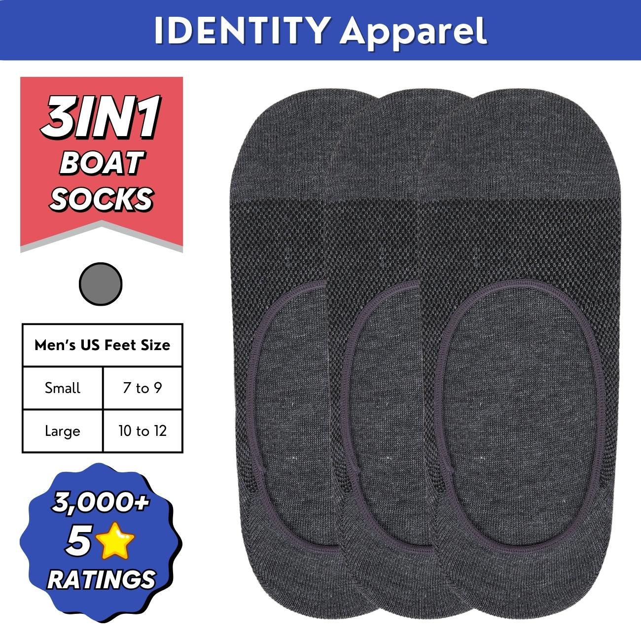 Plain Invisible No-Show Cotton Boat Socks - IDENTITY Apparel Shop