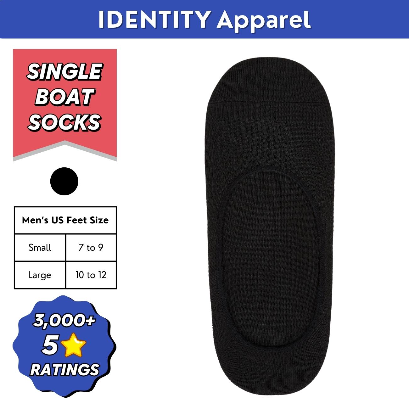 Plain Invisible No-Show Cotton Boat Socks - IDENTITY Apparel Shop