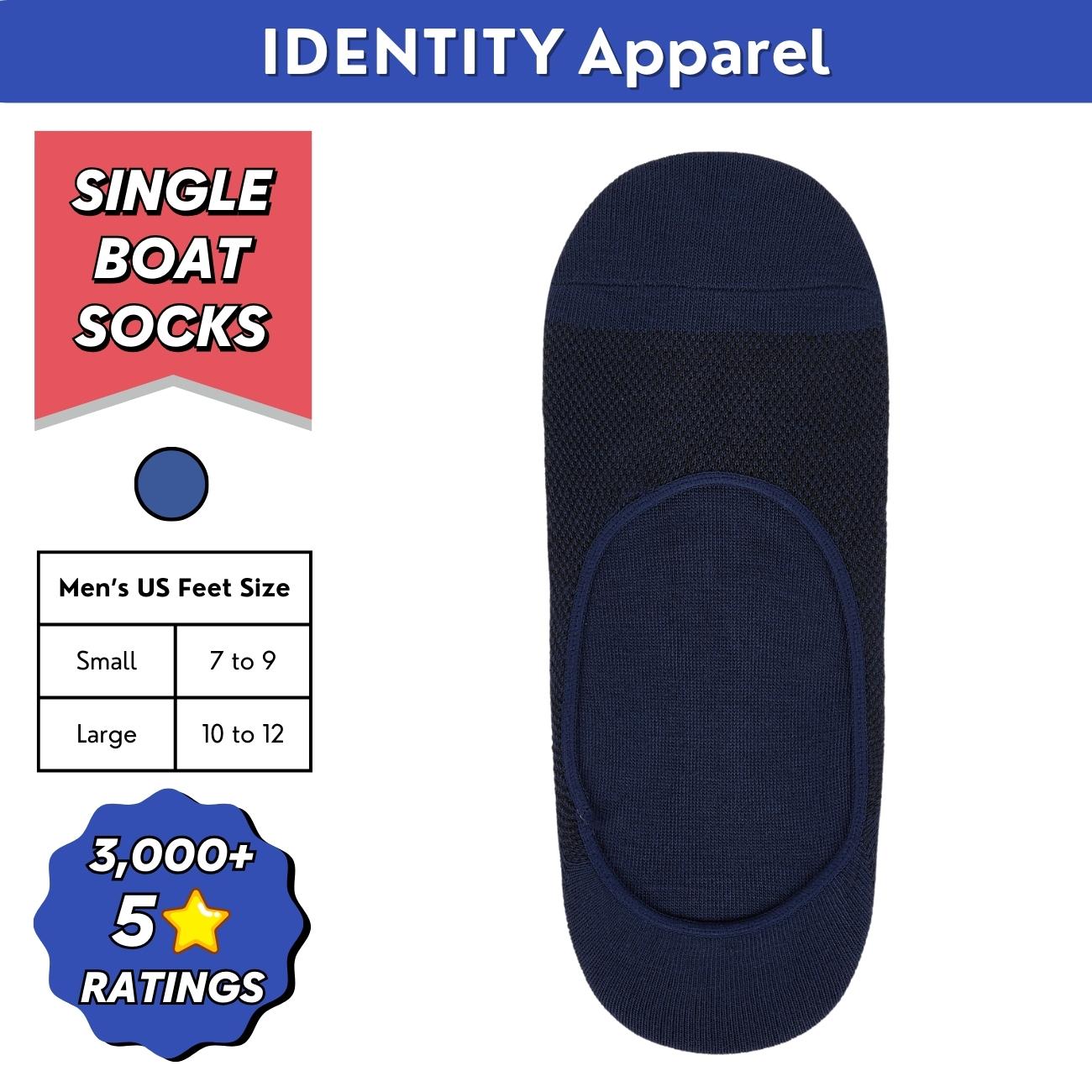 Plain Invisible No-Show Cotton Boat Socks - IDENTITY Apparel Shop