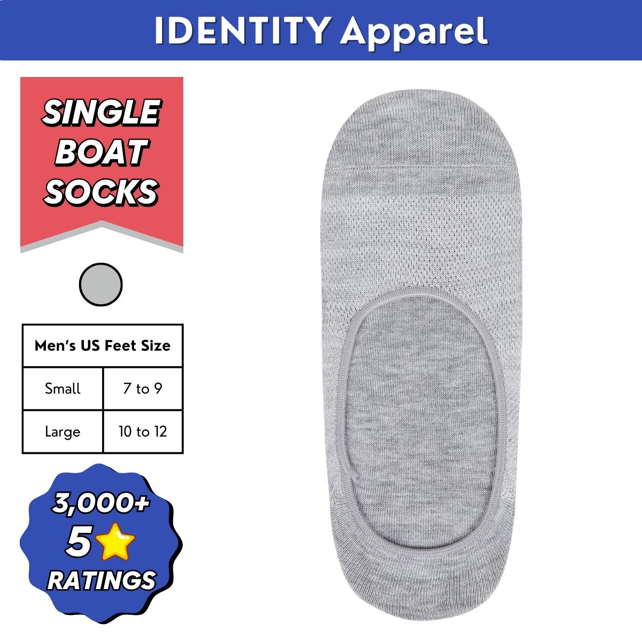 Plain Invisible No-Show Cotton Boat Socks - IDENTITY Apparel Shop