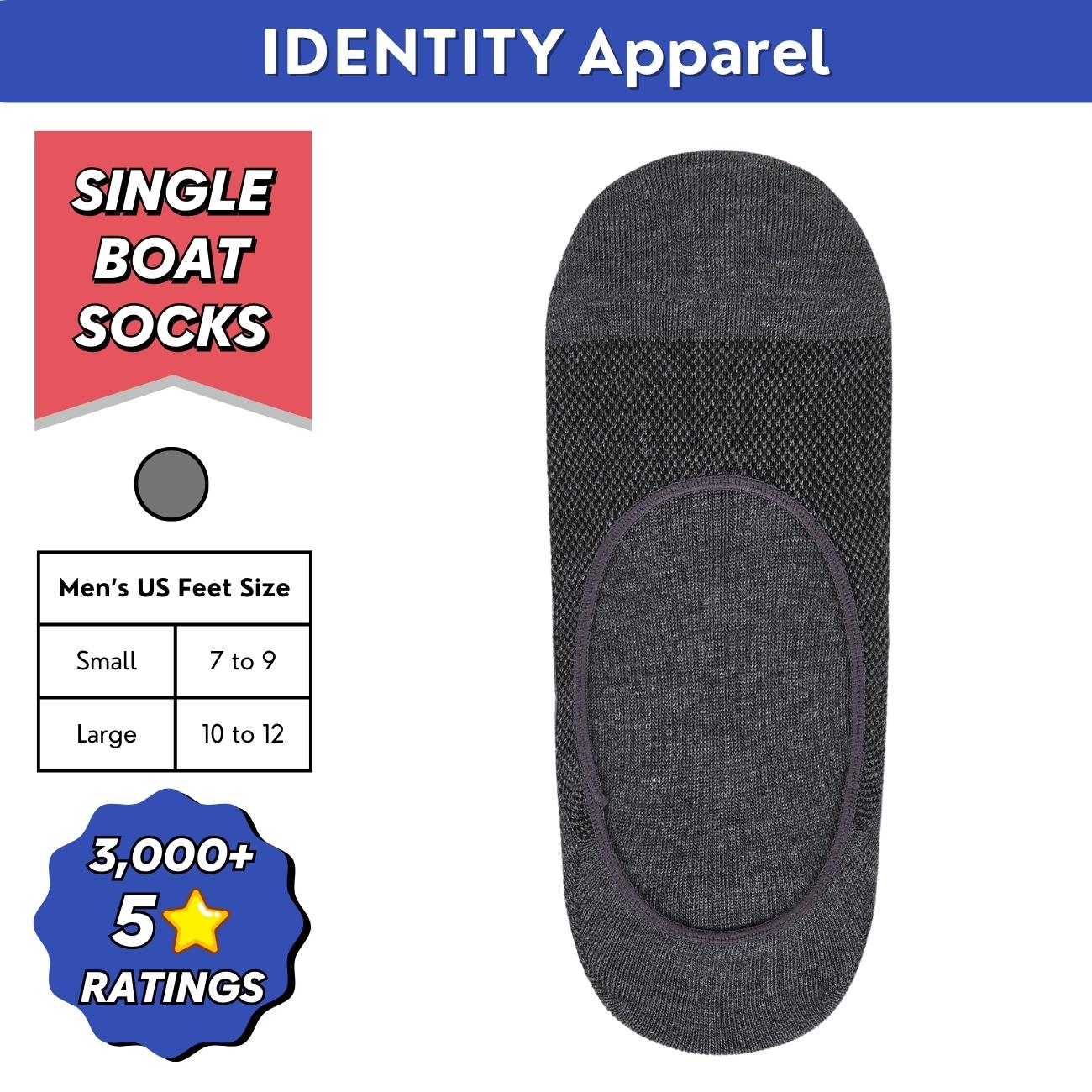 Plain Invisible No-Show Cotton Boat Socks - IDENTITY Apparel Shop