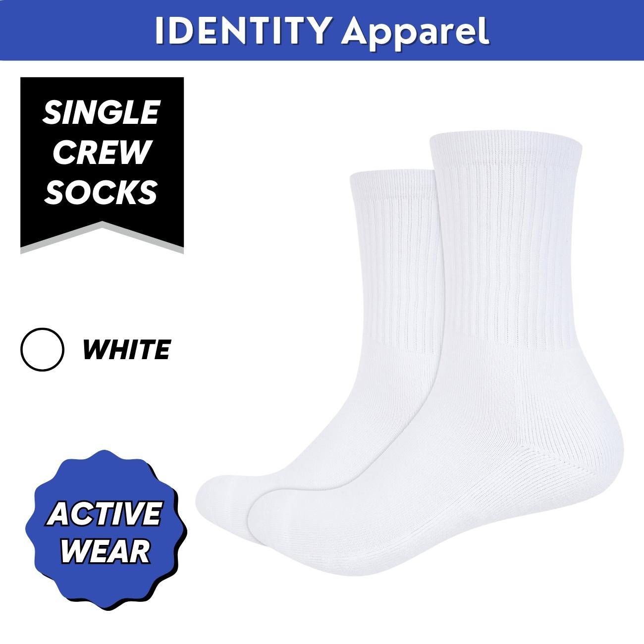 IDENTITY Apparel Performance Enhancing Moisture-Wicking Active Wear Crew Length Socks