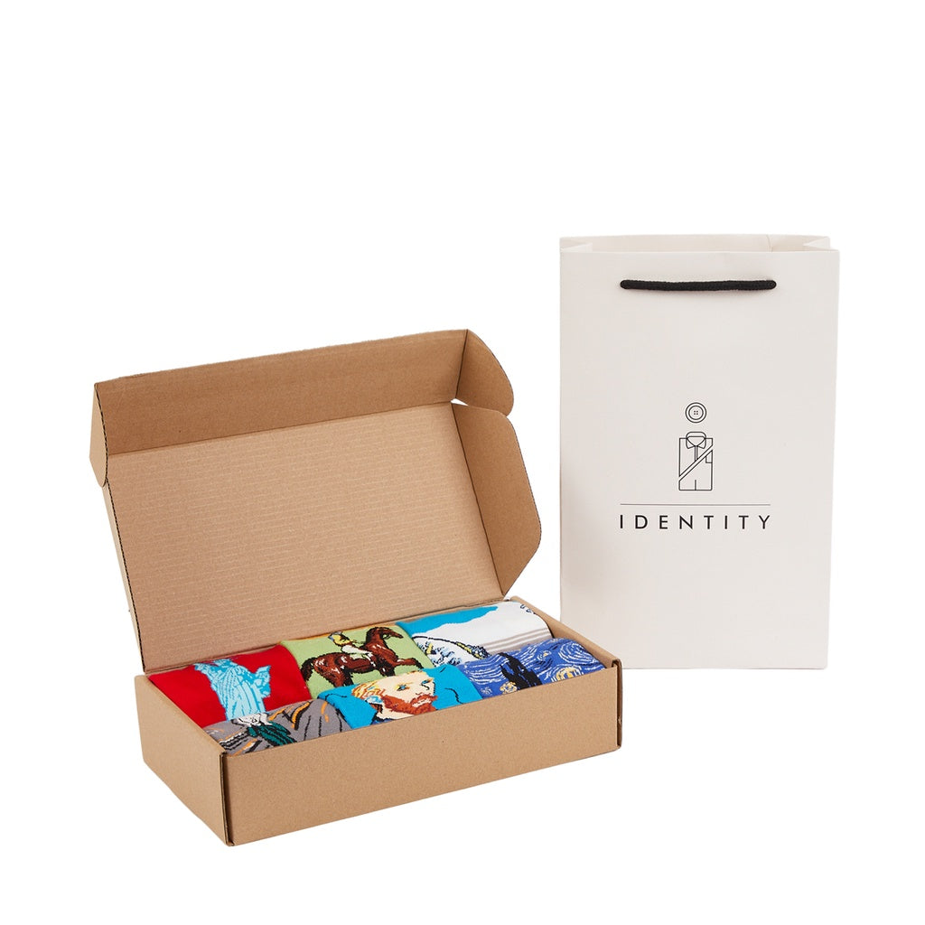 IDENTITY Apparel Artsy Fartsy Box of Socks Gift Set - 6 Pairs