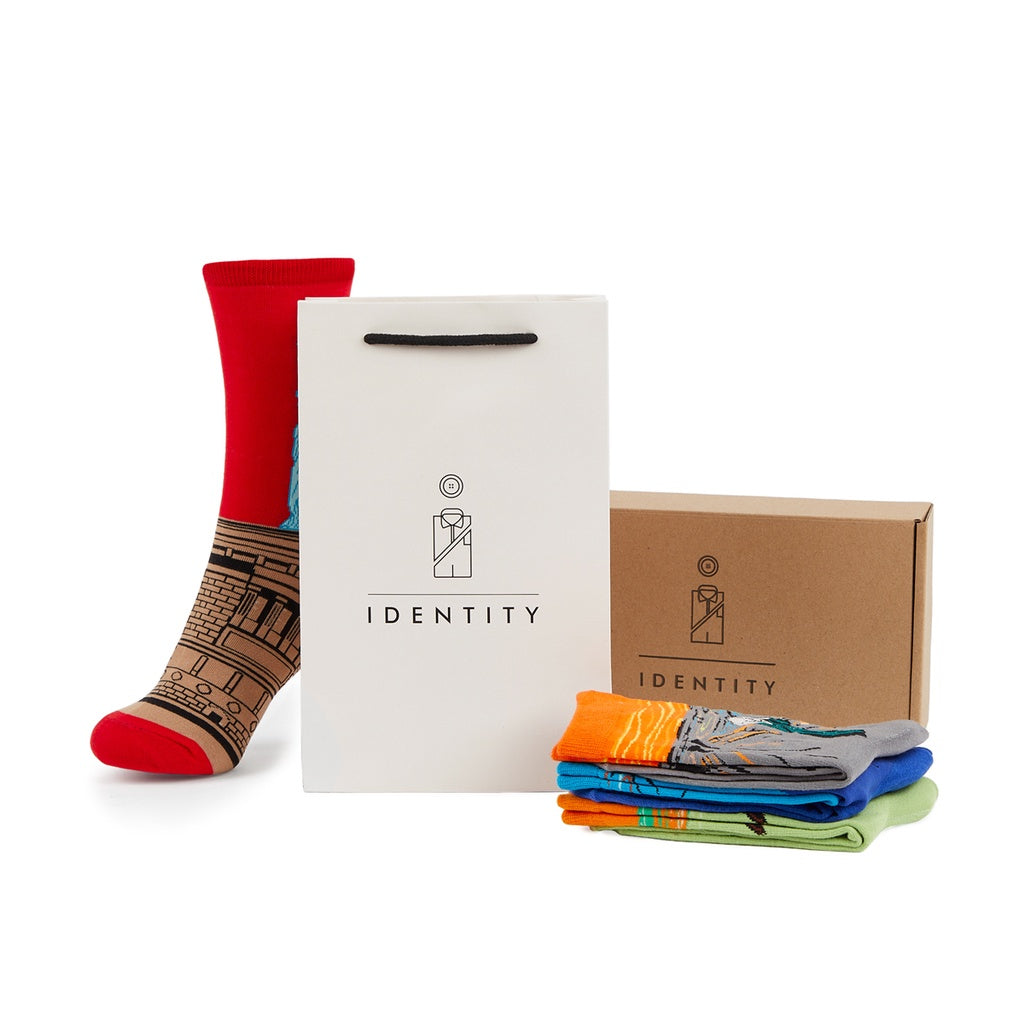 IDENTITY Apparel Artsy Fartsy Box of Socks Gift Set - 6 Pairs