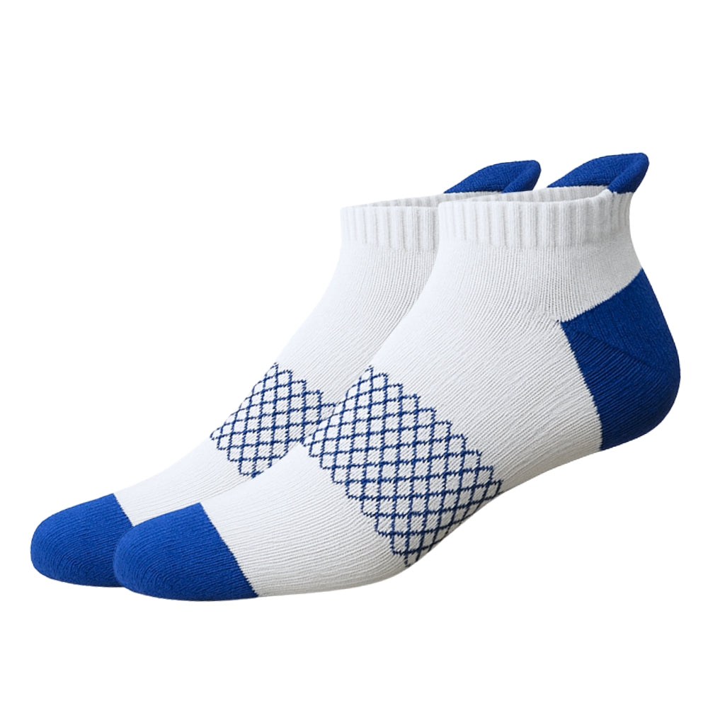 Low Cut Ankle Length Running Sports Socks w/ Double Padded Cushioned Sole and Beehive Arch Compression Support