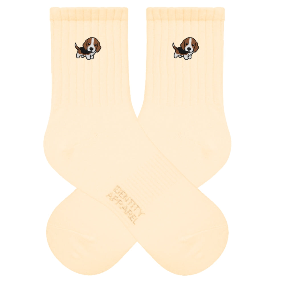 Beagle Embroidered Cotton Socks for Dog Lovers | Pup Culture Collection