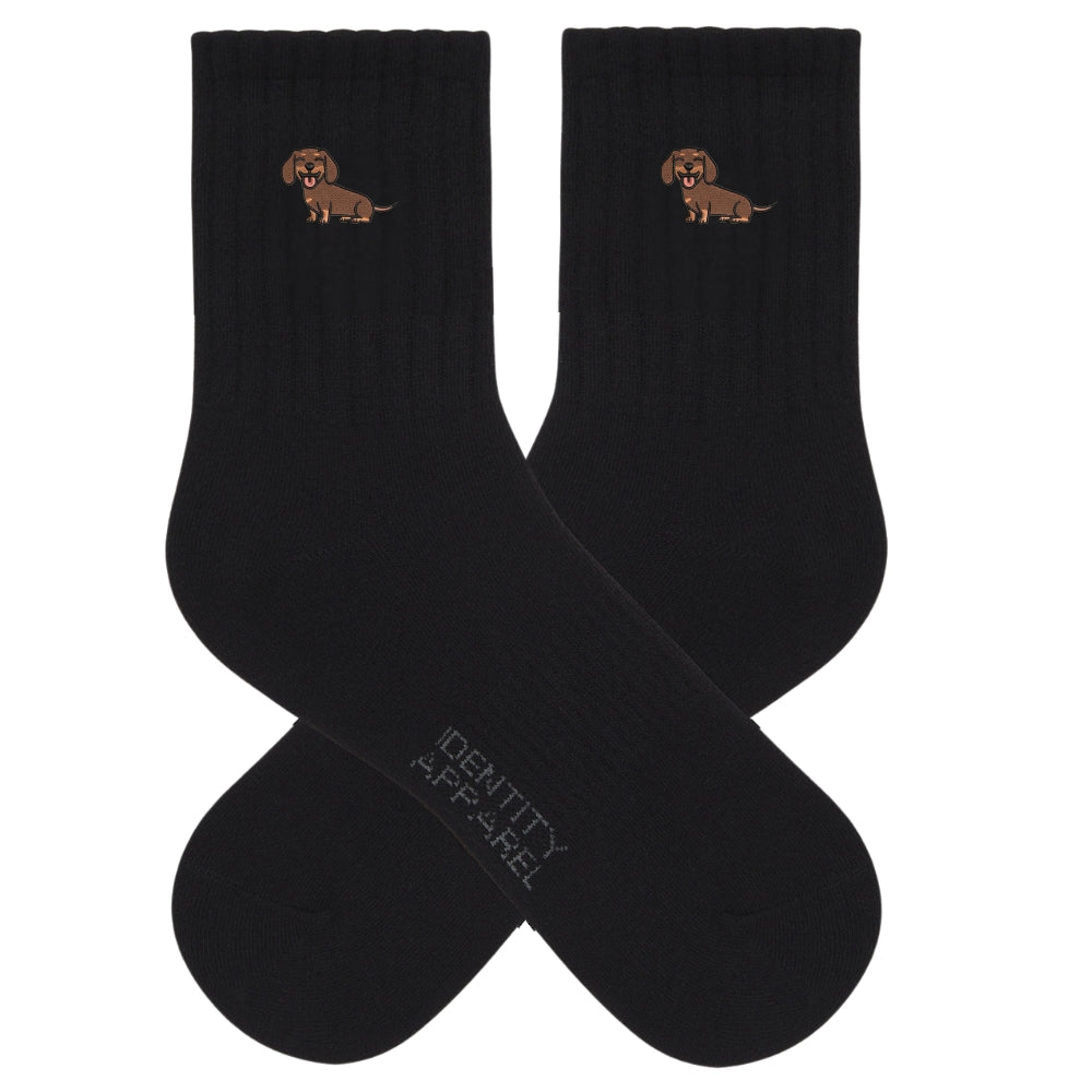 Dachshund Embroidered Cotton Socks for Dog Lovers | Pup Culture Collection