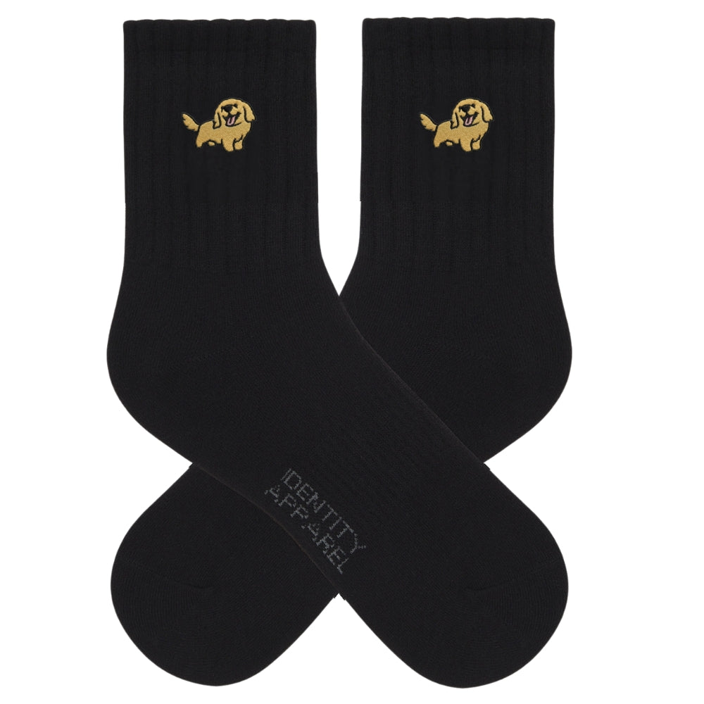 Golden Retriever Embroidered Cotton Socks for Dog Lovers | Pup Culture Collection