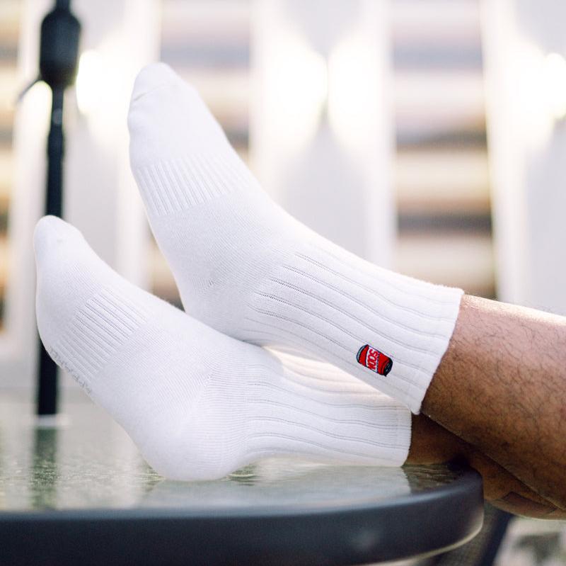 Soda Can Embroidered Basic Cotton Socks