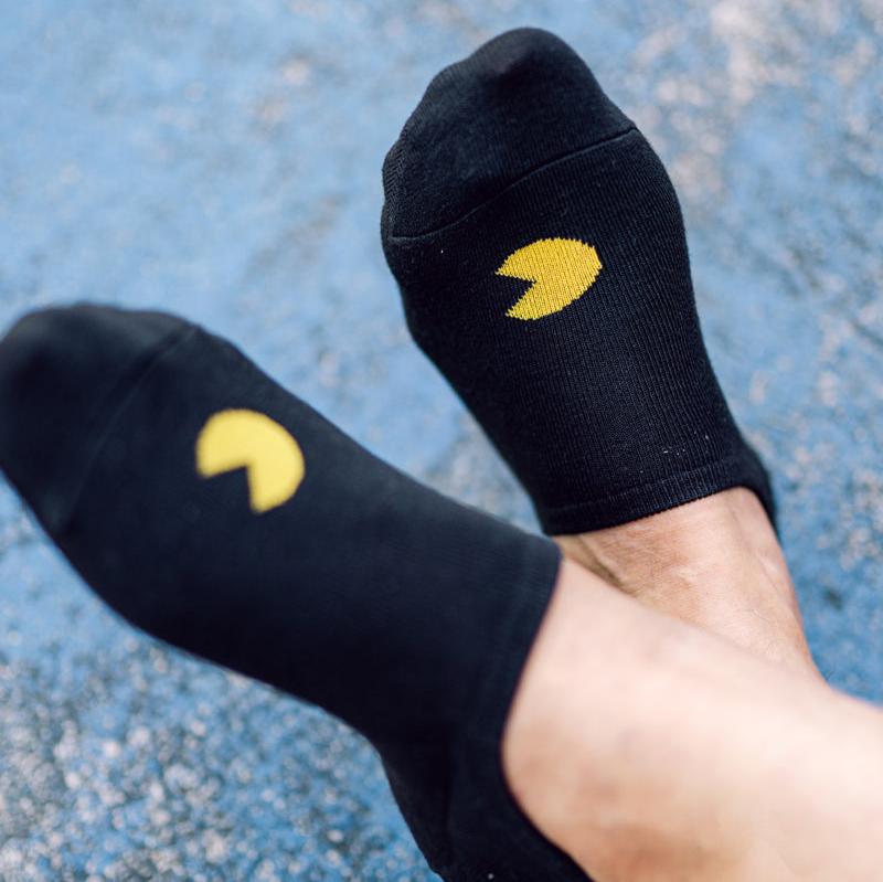 Below the Ankle Hidden Invisible No-Show Cotton Foot Socks with Retro Game Print