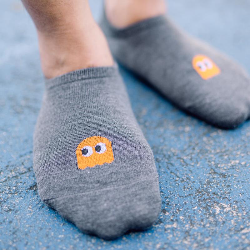 Below the Ankle Hidden Invisible No-Show Cotton Foot Socks with Retro Game Print