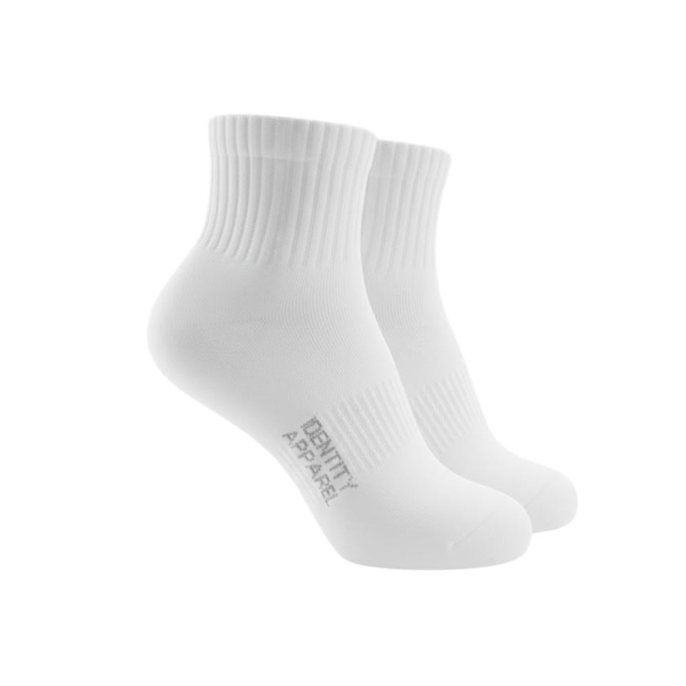 IDENTITY Apparel Basic Plain Low Cut Ankle Length Double Padded Towel Cotton Socks w/ Ribbed Leg and Foot Arch Support