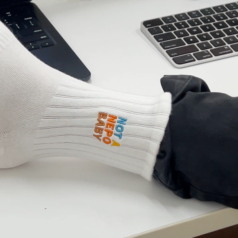 NOT A NEPO BABY - Limited Edition Statement Socks (Pre-Order)