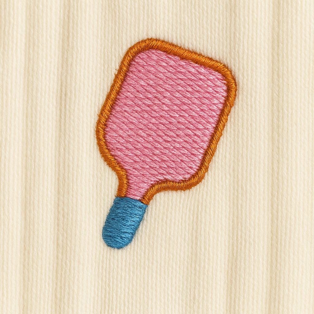 Pink Paddle Pickleball Embroidered Cotton Socks | The Dink Collection