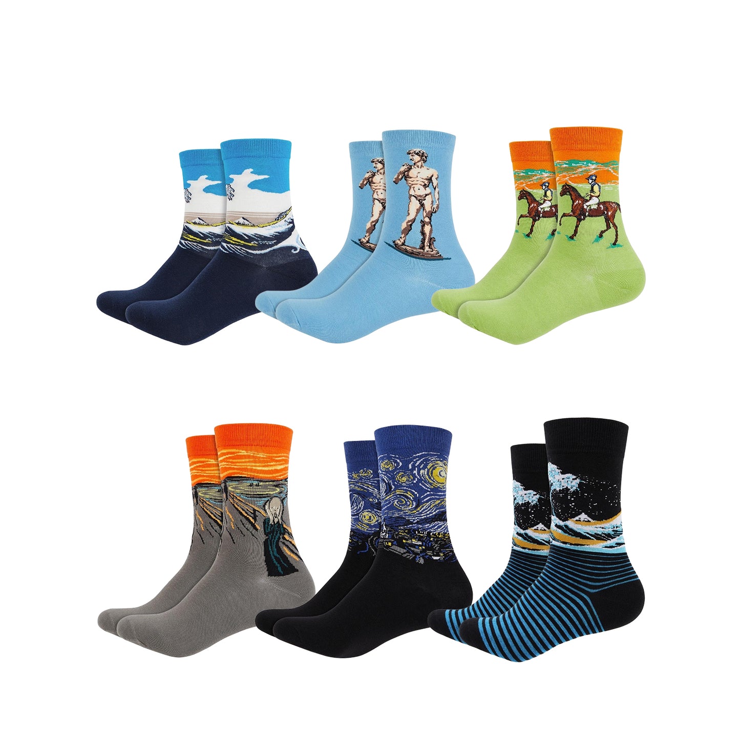 IDENTITY Apparel Artsy Fartsy Box of Socks Gift Set - 6 Pairs