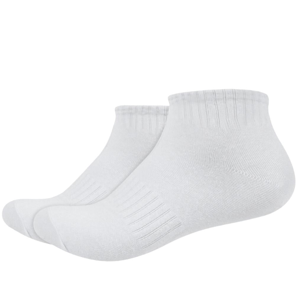 IDENTITY Apparel Unisex Colored Ankle Length Low Cut Cotton Socks with Striped Ribbing and Arch Support