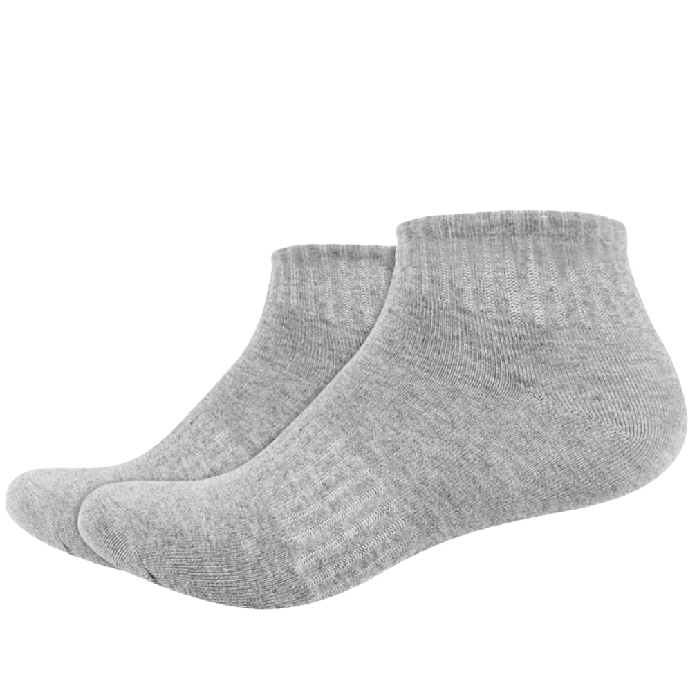 IDENTITY Apparel Unisex Colored Ankle Length Low Cut Cotton Socks with Striped Ribbing and Arch Support