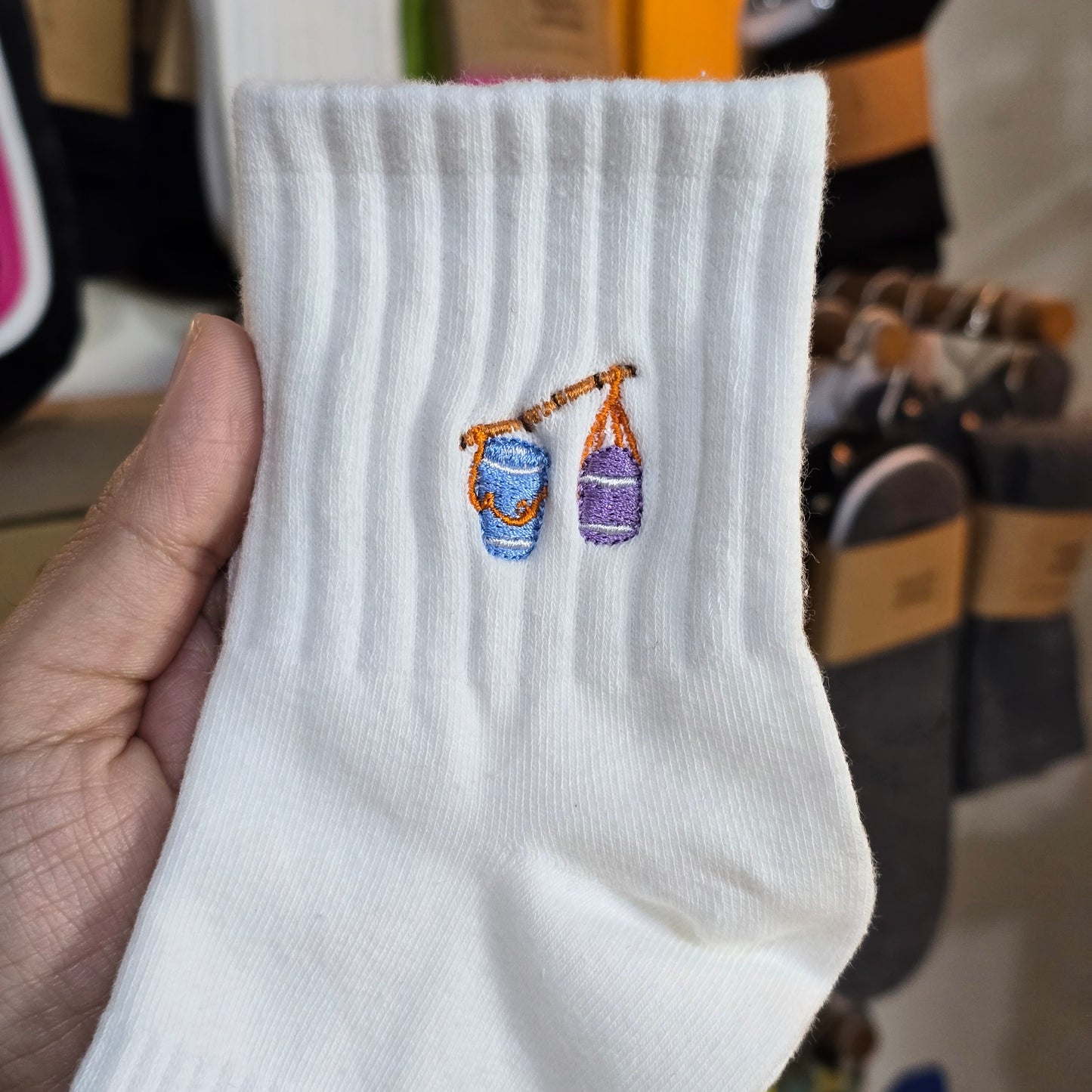 Medyas ng Bayan Filipino Themed Embroidered Basic Cotton Socks