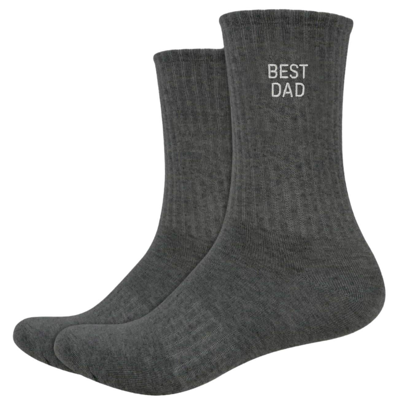 Best Gifts Collection Best Dad Embroidered Basic Cotton Socks with Arch Support