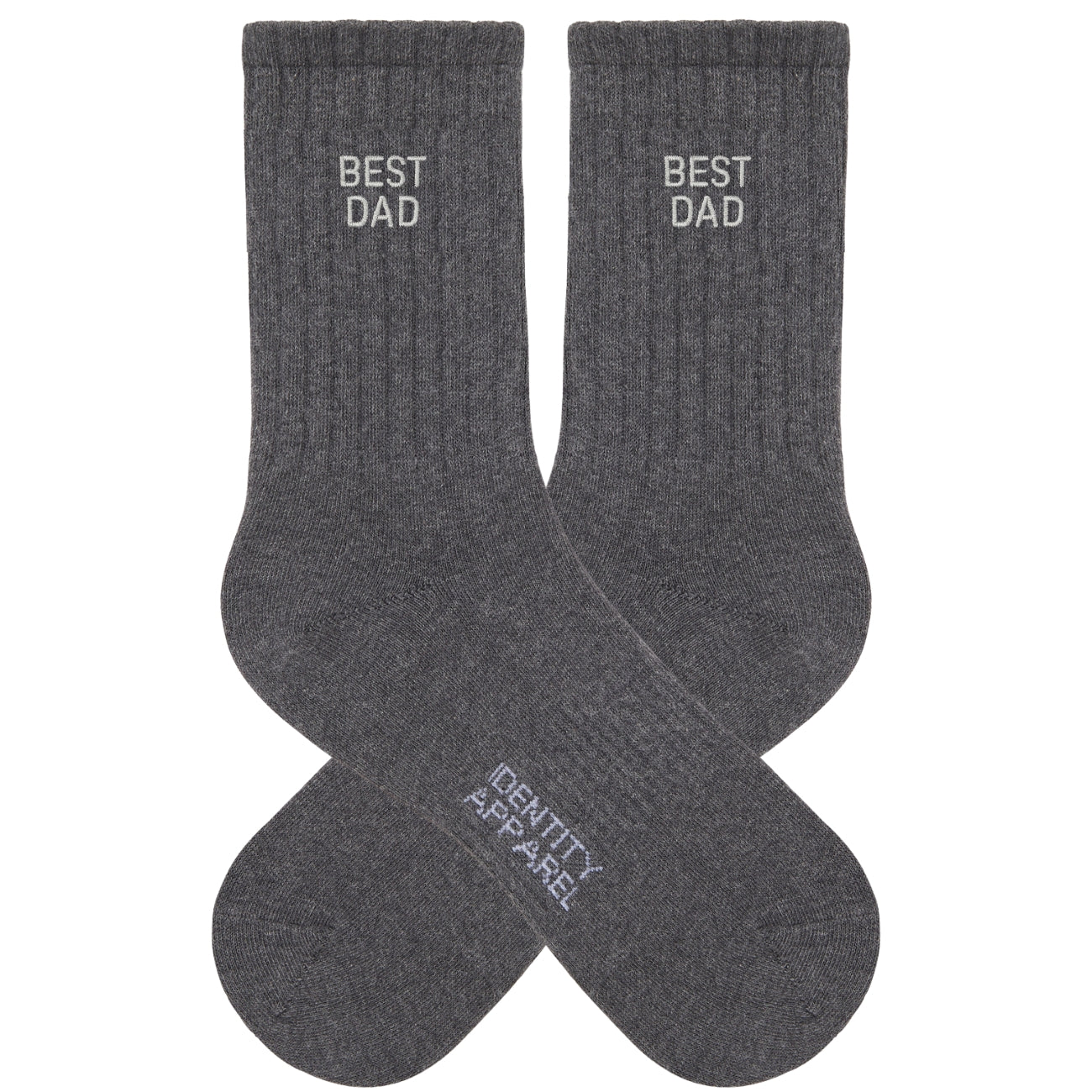 Best Gifts Collection Best Dad Embroidered Basic Cotton Socks with Arch Support