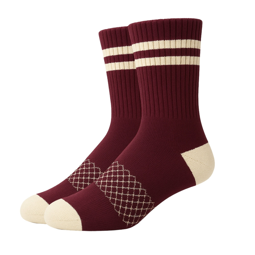 Mid Cut Quarter Length Running Sports Socks w/ Double Padded Cushioned Sole and Beehive Arch Compression Support