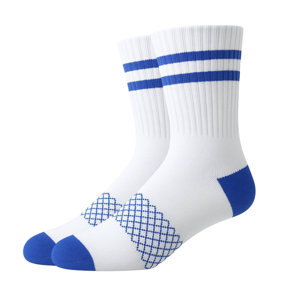 Mid Cut Quarter Length Running Sports Socks w/ Double Padded Cushioned Sole and Beehive Arch Compression Support