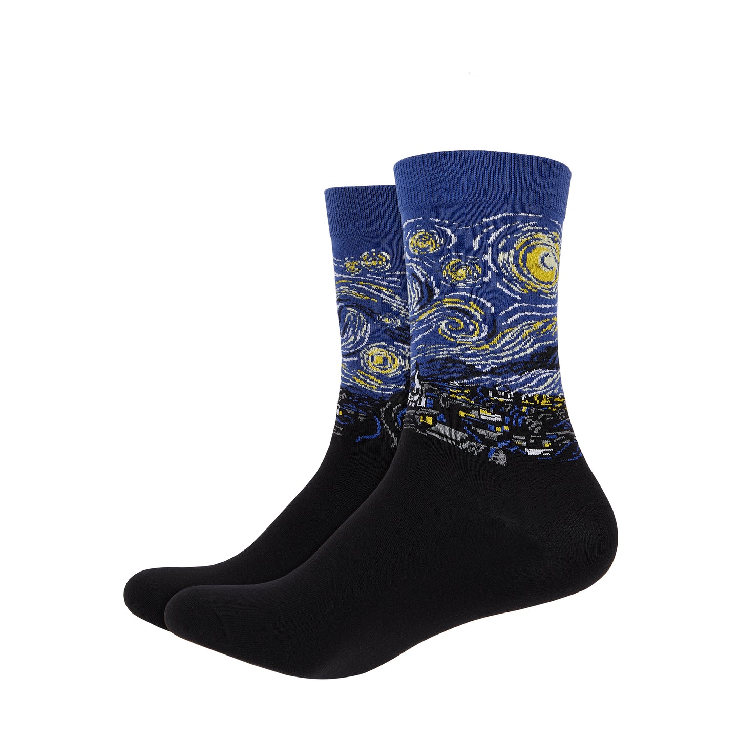 Starry Night Printed Crew Length Socks - IDENTITY Apparel Shop