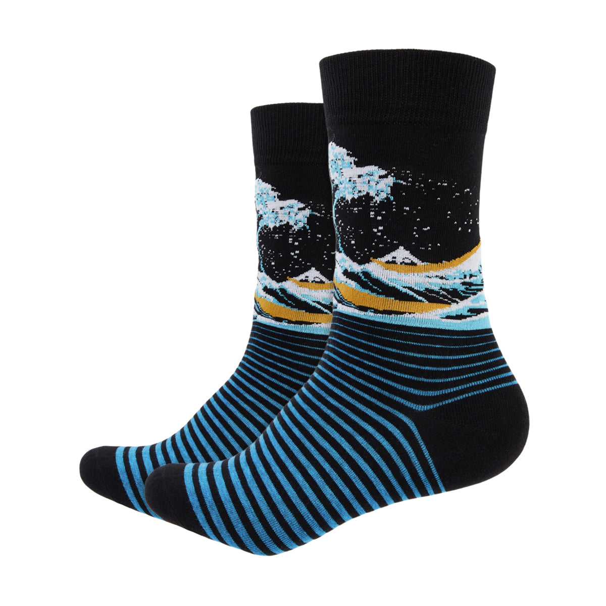 The Wave Printed Crew Length Socks - IDENTITY Apparel Shop