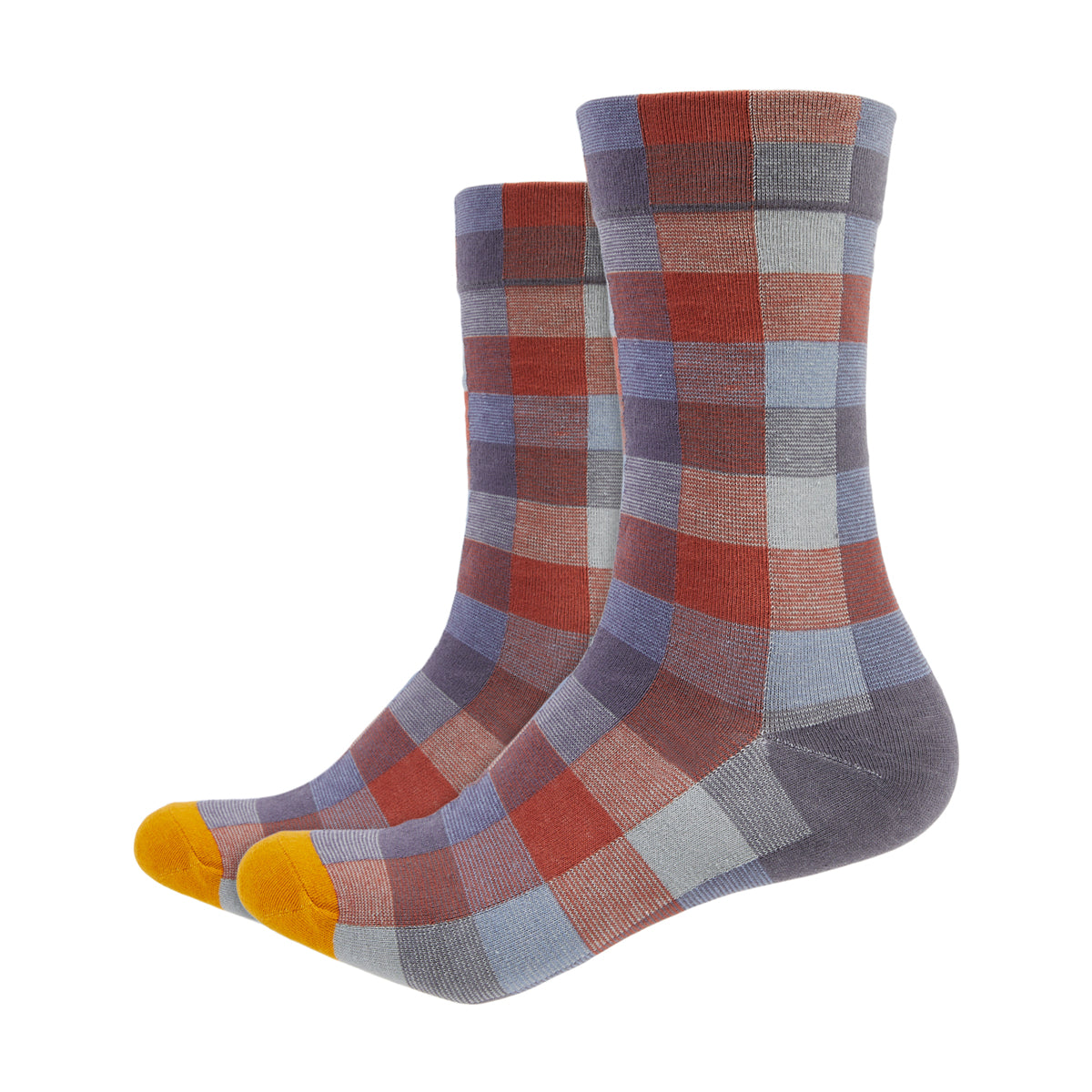 Nova Check Printed Crew Length Socks - IDENTITY Apparel Shop