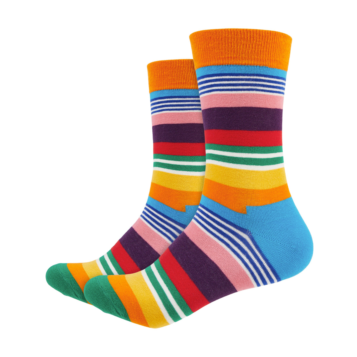 Stripes Printed Crew Length Socks - IDENTITY Apparel Shop