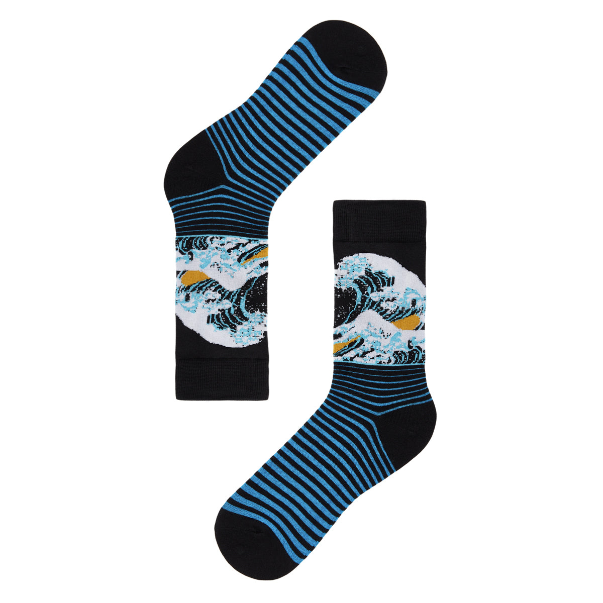 The Wave Printed Crew Length Socks - IDENTITY Apparel Shop