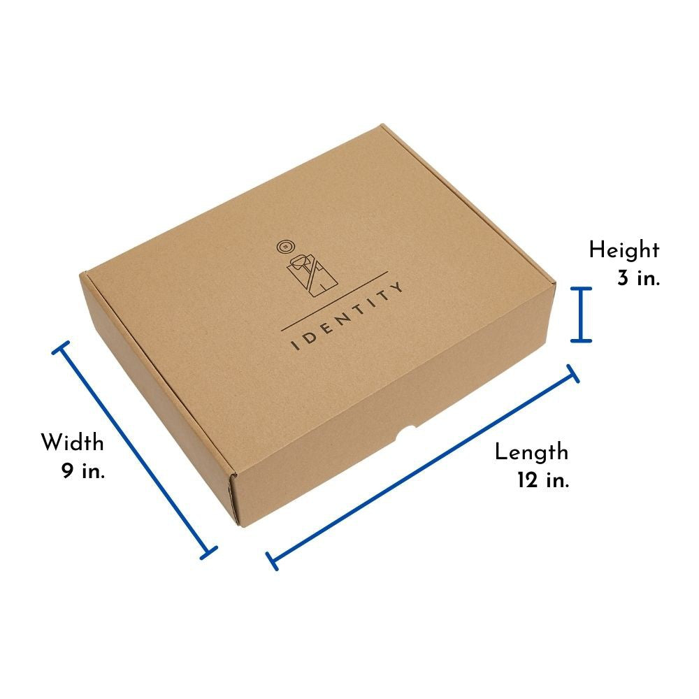 Cardboard Gift Box - 9in X 3in X 12in - IDENTITY Apparel Shop