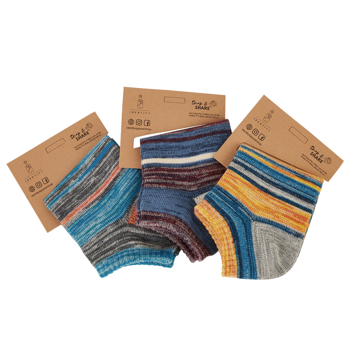 Mens Ankle Length Melange Printed Socks - IDENTITY Apparel Shop