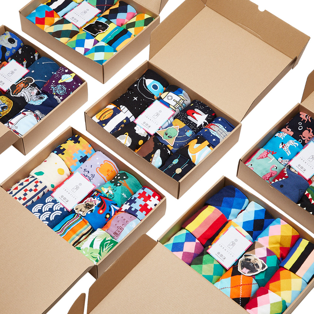 Argyle Collection Box of Socks Gift Set - 12 Pairs - IDENTITY Apparel Shop