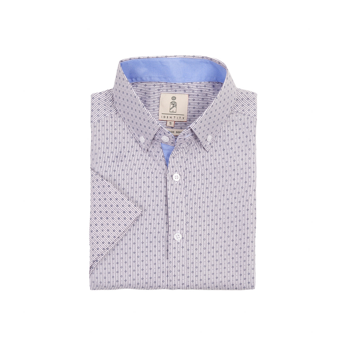 K1663 Mens REGULAR FIT Heritage Prints Button Down Short Sleeve Shirt - IDENTITY Apparel Shop