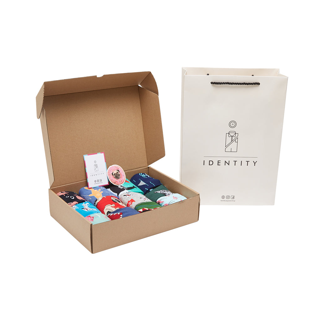 Animal Kingdom Box of Socks Gift Set - 12 Pairs - IDENTITY Apparel Shop