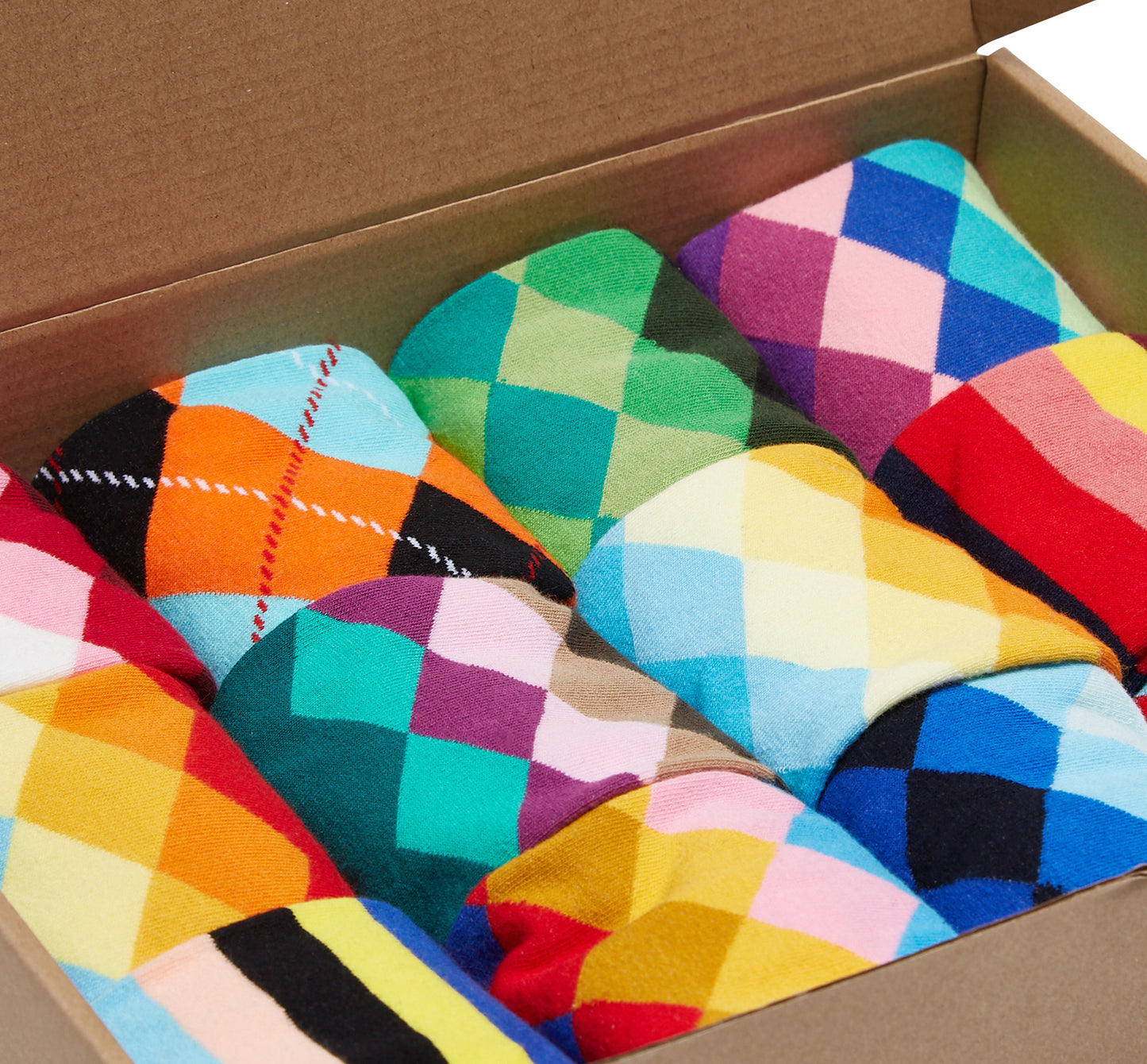 Argyle Collection Box of Socks Gift Set - 12 Pairs - IDENTITY Apparel Shop