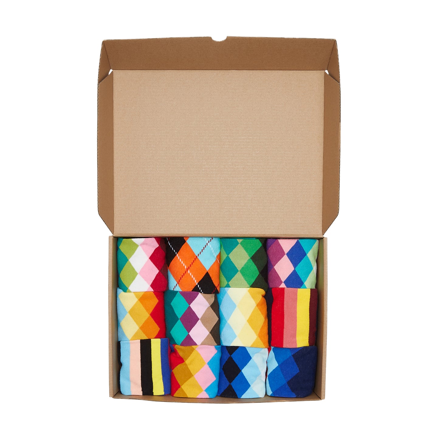 Argyle Collection Box of Socks Gift Set - 12 Pairs - IDENTITY Apparel Shop