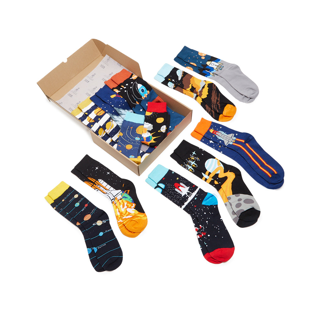 Intergalactic Box of Socks Gift Set - 12 Pairs - IDENTITY Apparel Shop