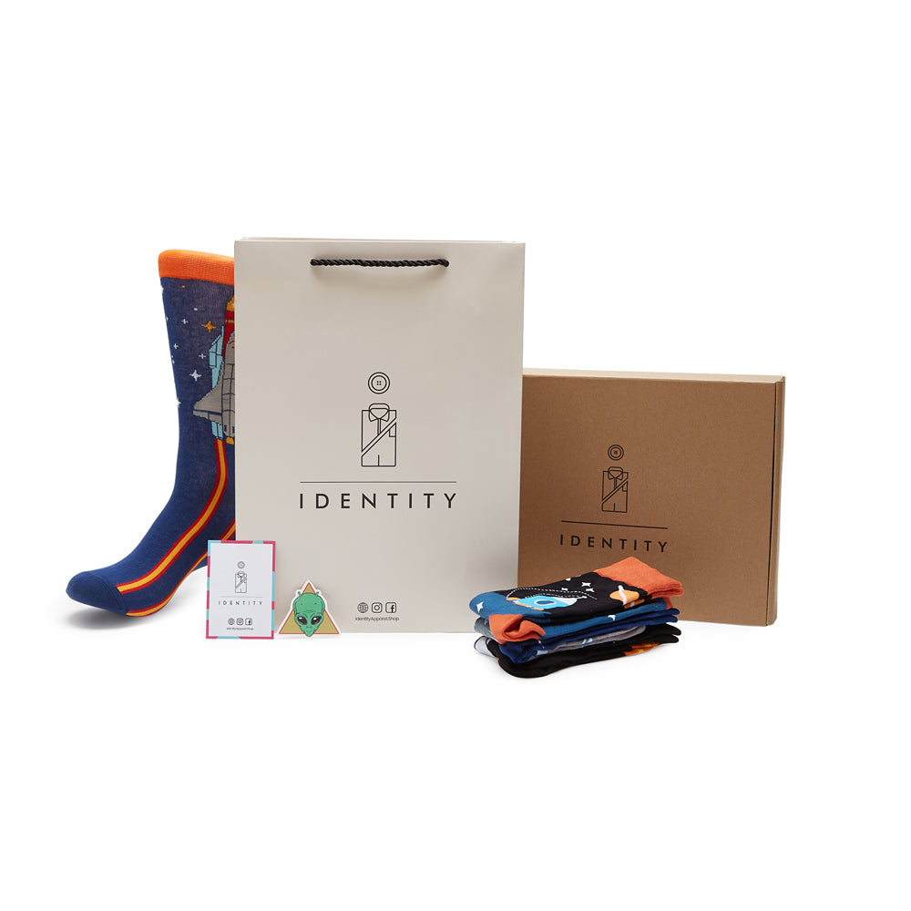 Intergalactic Box of Socks Gift Set - 12 Pairs - IDENTITY Apparel Shop