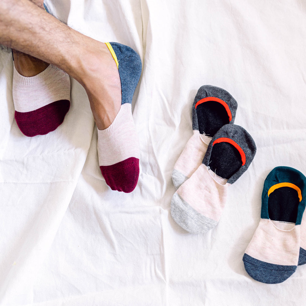 Men's Two-Tone Colored Invisible Boat Socks - IDENTITY Apparel Shop