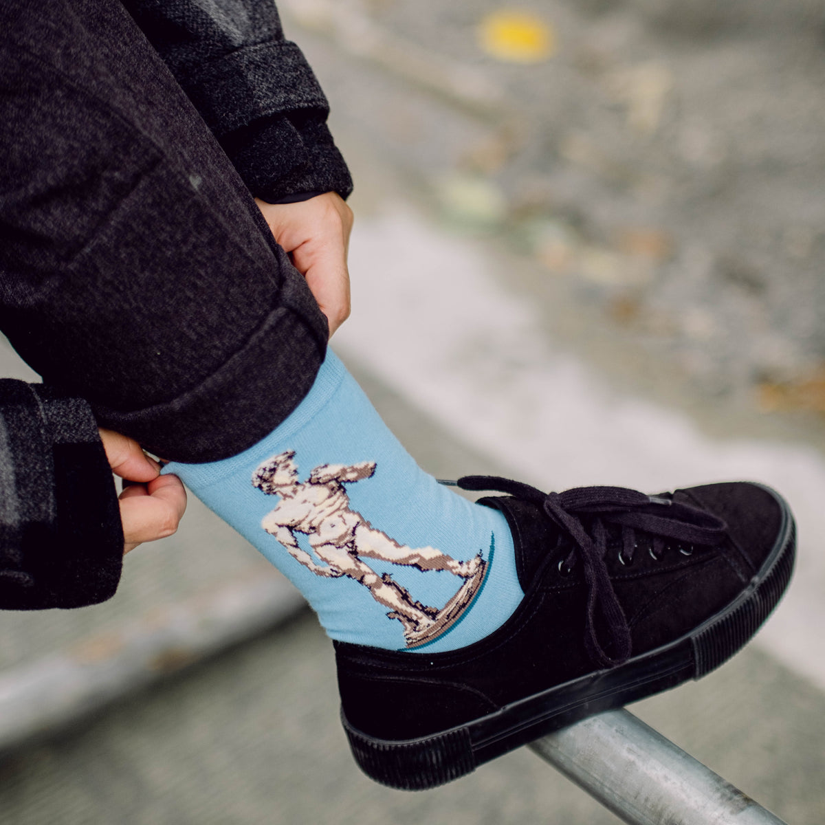 Michaelangelo's David Printed Quarter Length Socks - IDENTITY Apparel Shop