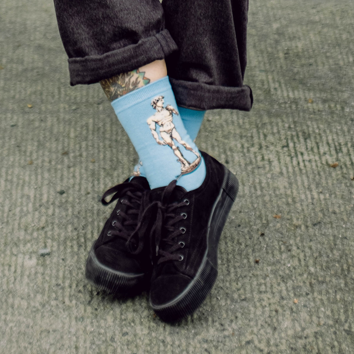 Michaelangelo's David Printed Quarter Length Socks - IDENTITY Apparel Shop