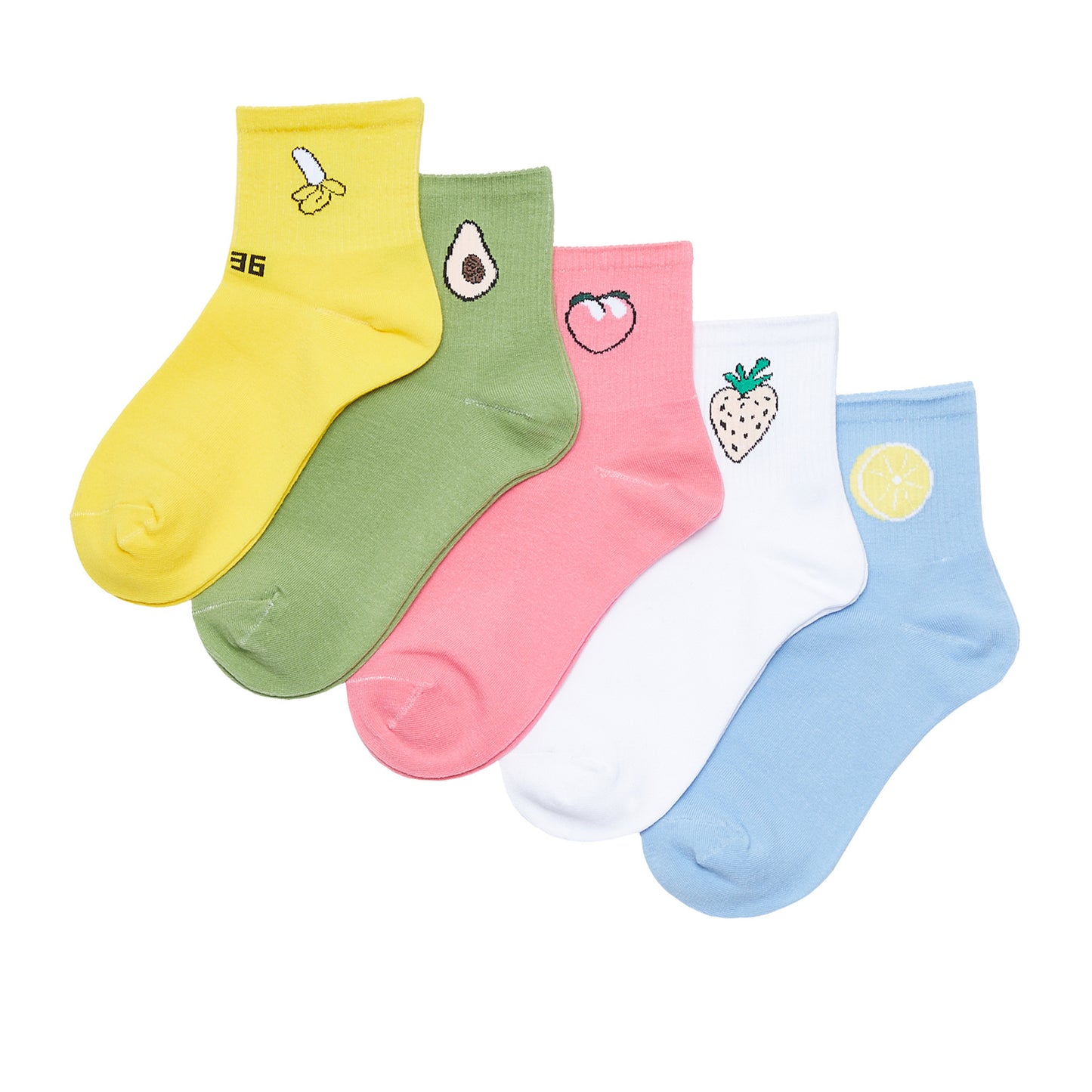 Womens Fruit Series Quarter Length Socks - IDENTITY Apparel Shop