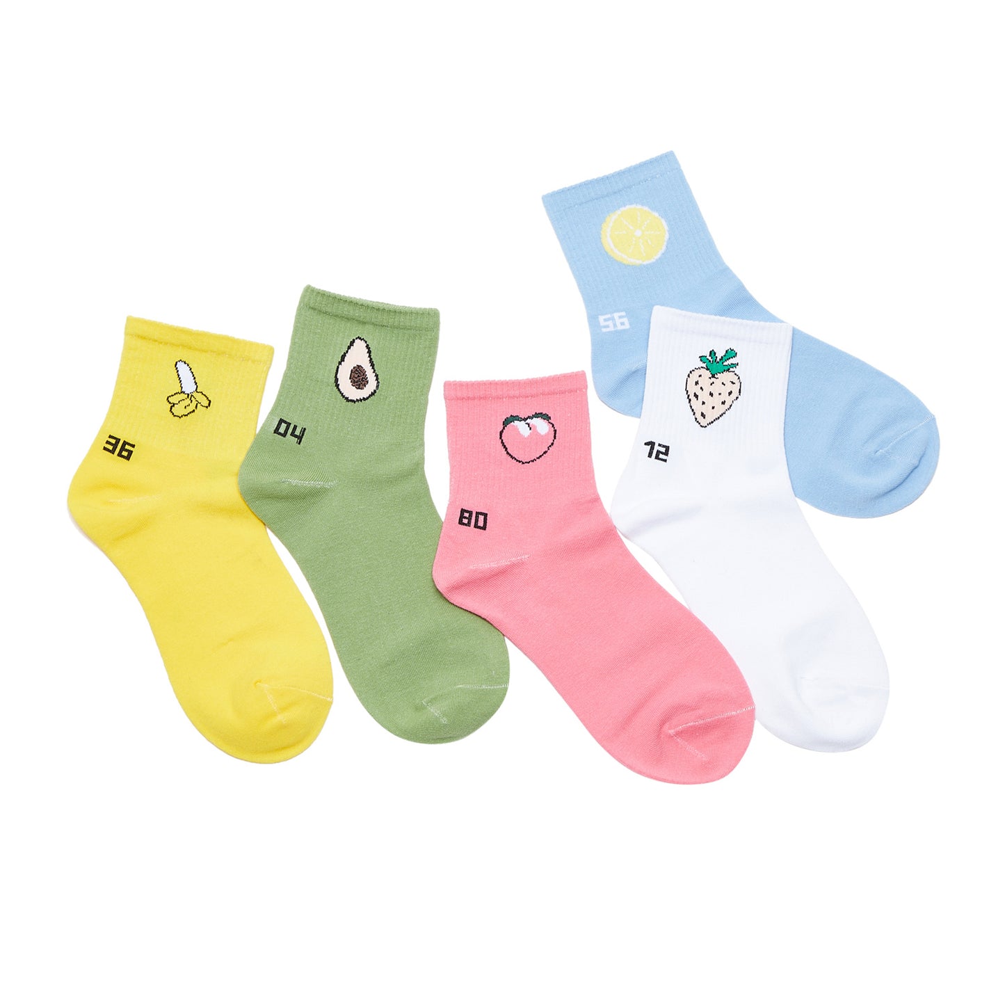 Womens Fruit Series Quarter Length Socks - IDENTITY Apparel Shop