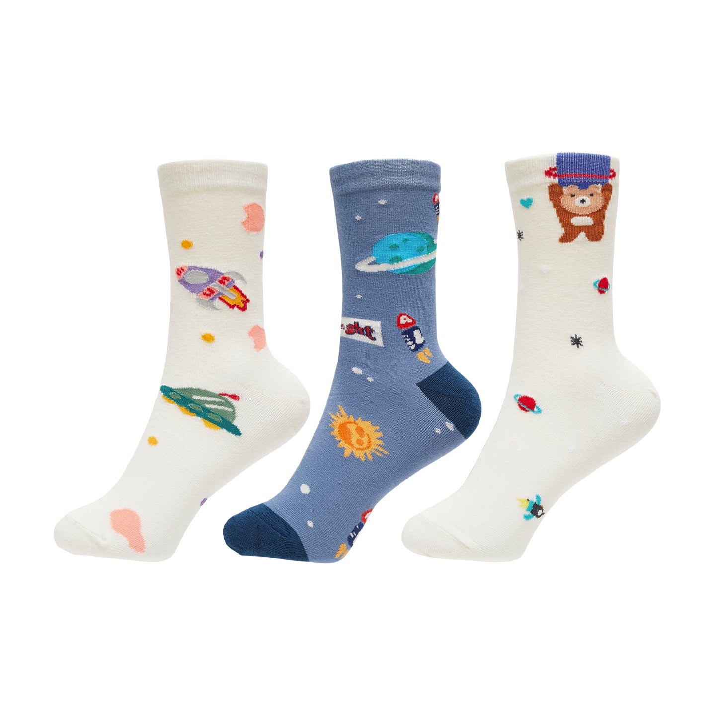 Womens Astro Series Crew Length Printed Socks - IDENTITY Apparel Shop