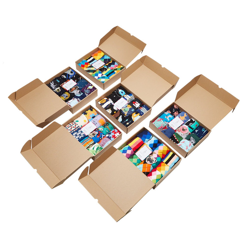 Argyle Collection Box of Socks Gift Set - 12 Pairs - IDENTITY Apparel Shop